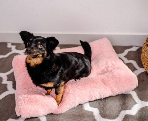 MIMIKO Pets MIMIKO Pets Legowisko Shaggy prostokątne XL 85x65cm różowe