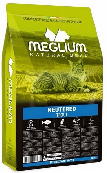 Meglium Meglium Cat Adult Neutered Trout 10kg