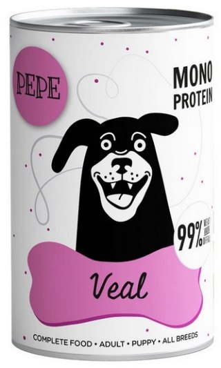 Paka Zwierzaka Paka Zwierzaka PEPE Veal (cielęcina) puszka 400g