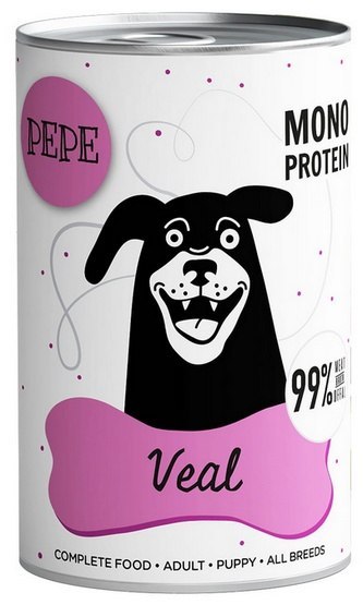Paka Zwierzaka Paka Zwierzaka PEPE Veal (cielęcina) puszka 400g