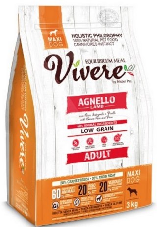 Vivere Vivere Maxi Adult Lamb 3kg Karma Monobiałkowa z Jagnięciną dla dużych ras