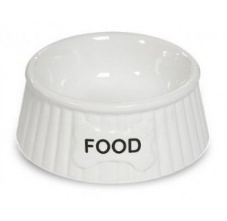 Yarro Yarro/Moderna Miska ceramiczna dla psa Food biała [Y2753]