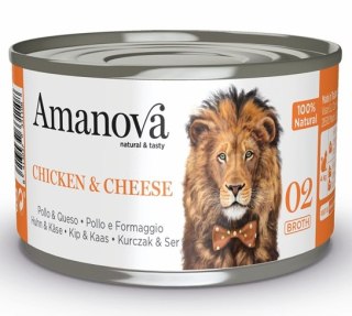 Amanova Amanova Cat Chicken & Cheese - kurczak i ser w bulionie puszka 70g [02]