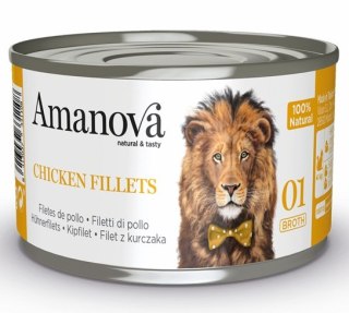 Amanova Amanova Cat Chicken Fillets - kurczak w bulionie puszka 70g [01]