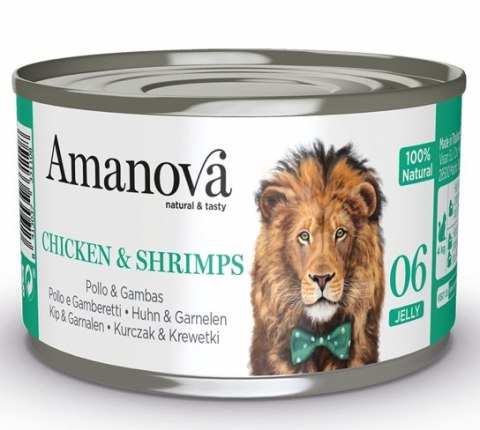 Amanova Amanova Cat Chicken & Shrimps - kurczak i krewetki w galaretce puszka 70g [06]