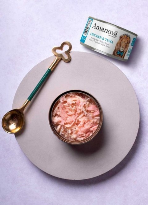 Amanova Amanova Cat Chicken & Tuna - kurczak i tuńczyk w bulionie puszka 70g [05]