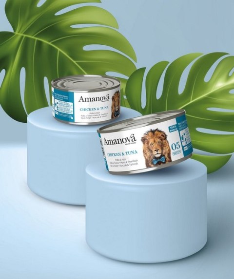 Amanova Amanova Cat Chicken & Tuna - kurczak i tuńczyk w bulionie puszka 70g [05]