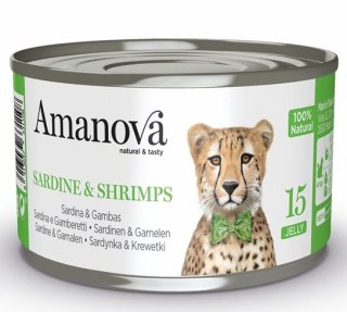 Amanova Amanova Cat Sardine & Shrimps - sardynki i krewetki w galaretce puszka 70g [15]
