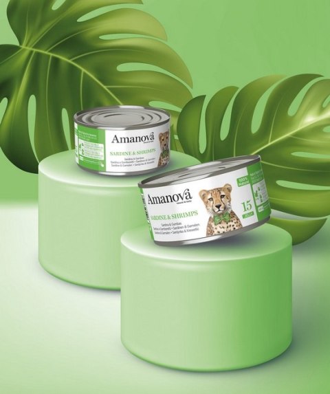Amanova Amanova Cat Sardine & Shrimps - sardynki i krewetki w galaretce puszka 70g [15]