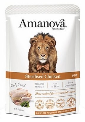Amanova Amanova Cat Sterilised Chicken - kurczak saszetka 85g [P10]