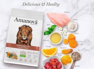 Amanova Amanova Cat Sterilised Exquisite Chicken - kurczak 300g