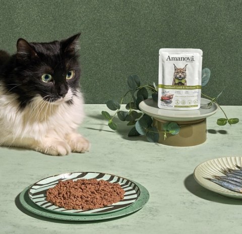 Amanova Amanova Cat Sterilised Lamb & Sardines - jagnięcina i sardynki saszetka 85g [P13]