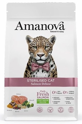 Amanova Amanova Cat Sterilised Salmon Deluxe - łosoś 300g