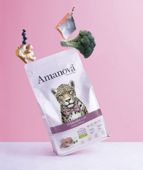 Amanova Amanova Cat Sterilised Salmon Deluxe - łosoś 300g