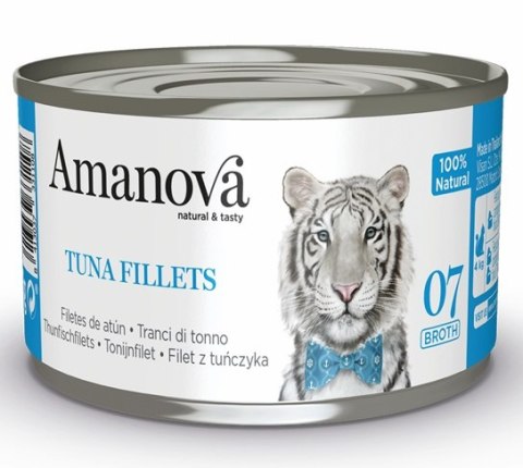 Amanova Amanova Cat Tuna Fillets - tuńczyk w bulionie puszka 70g [07]