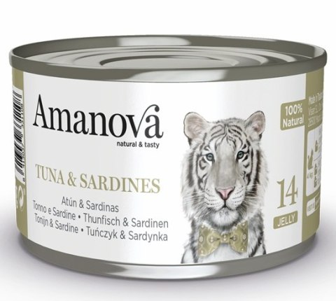 Amanova Amanova Cat Tuna & Sardines - tuńczyk i sardynki w galaretce puszka 70g [14]