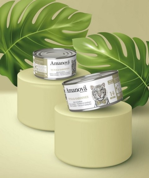 Amanova Amanova Cat Tuna & Sardines - tuńczyk i sardynki w galaretce puszka 70g [14]