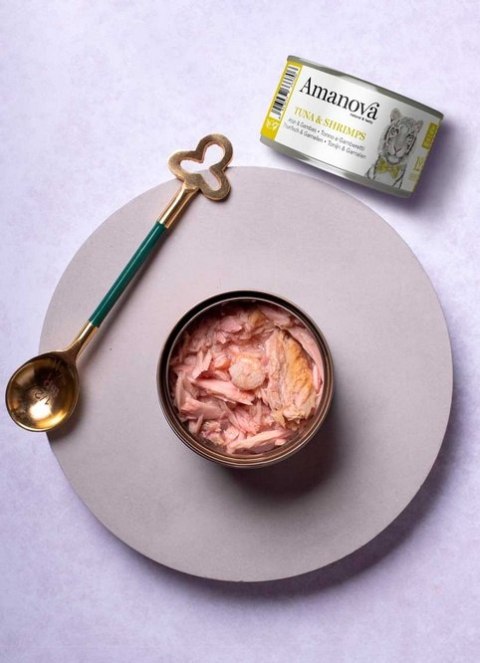 Amanova Amanova Cat Tuna & Shrimps - tuńczyk i krewetki w bulionie puszka 70g [12]