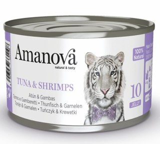 Amanova Amanova Cat Tuna & Shrimps - tuńczyk i krewetki w galaretce puszka 70g [10]
