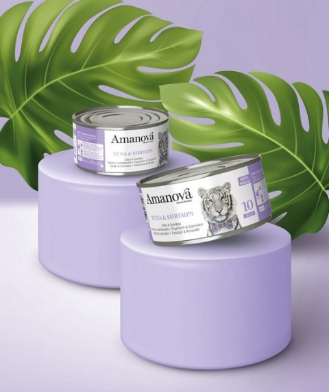 Amanova Amanova Cat Tuna & Shrimps - tuńczyk i krewetki w galaretce puszka 70g [10]