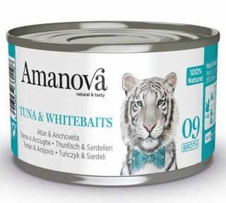 Amanova Amanova Cat Tuna & Whitebaits - tuńczyk i białoryby w bulionie puszka 70g [09]
