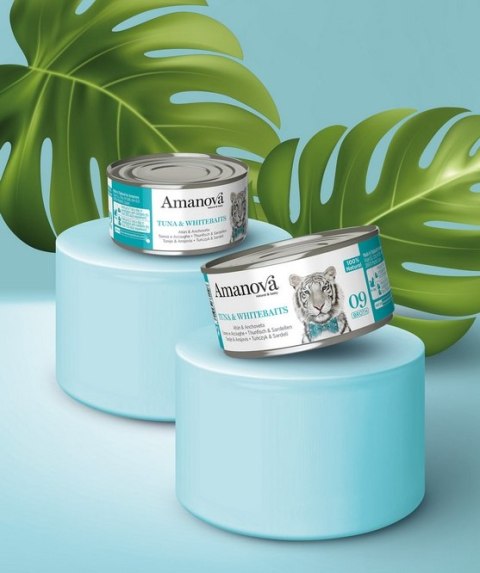 Amanova Amanova Cat Tuna & Whitebaits - tuńczyk i białoryby w bulionie puszka 70g [09]