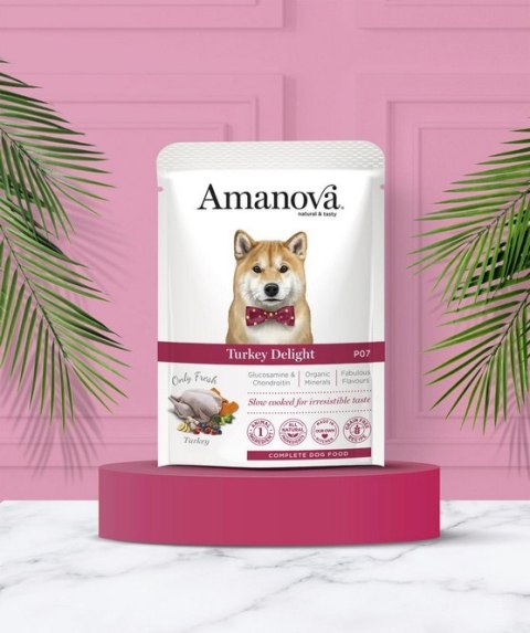 Amanova Amanova Dog Adult Turkey Delight - indyk saszetka 100g [P07]