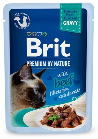 Brit Brit Premium Cat Fillets with Beef sos saszetka 85g