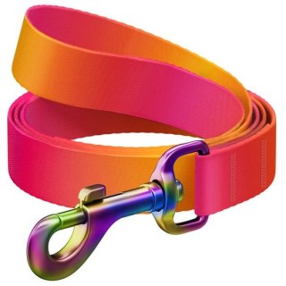 Collar Collar WauDog Recycled Smycz nylonowa, gradient L-XXL 25mm/122cm pomarańczowy