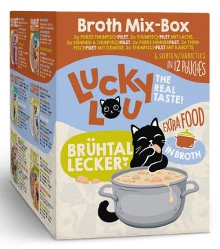 Lucky Lou Lucky Lou Extrafood Broth-Mix-Box Multipack w bulionie saszetki 12x70g