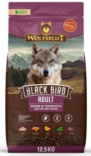 Wolfsblut Wolfsblut Dog Black Bird Adult Large - indyk i bataty 12,5kg
