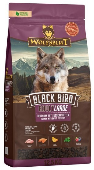 Wolfsblut Wolfsblut Dog Black Bird Adult Large - indyk i bataty 12,5kg