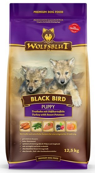 Wolfsblut Wolfsblut Dog Black Bird Puppy - indyk i bataty 12,5kg
