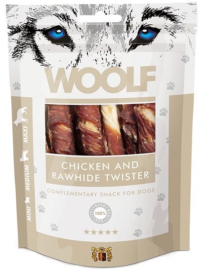 Woolf Woolf Chicken & Rawhide Twister 100g