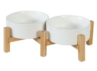 Zolux Zolux Miska ceramiczna dla psa i kota Keramo Duo 2x300ml biała