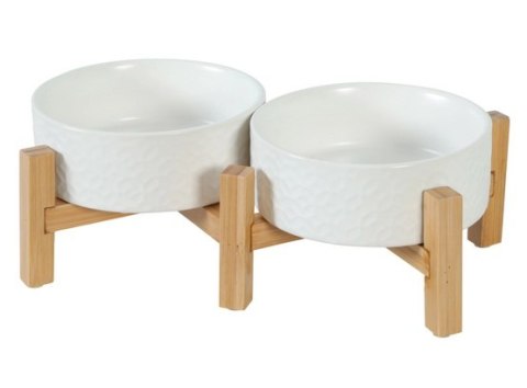 Zolux Zolux Miska ceramiczna dla psa i kota Keramo Duo 2x300ml biała
