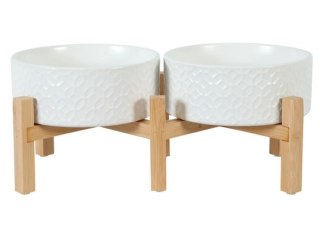 Zolux Zolux Miska ceramiczna dla psa i kota Keramo Duo 2x700ml biała
