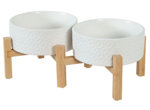 Zolux Zolux Miska ceramiczna dla psa i kota Keramo Duo 2x700ml biała