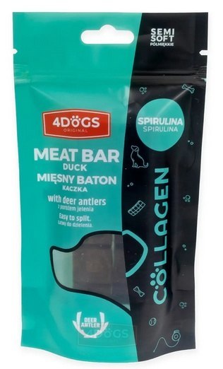 4DOGS 4DOGS Batony Semi-Soft Spirulina i poroże 2szt