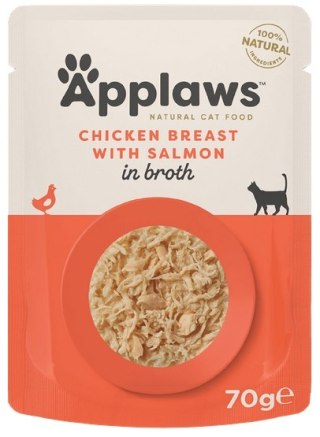 Applaws Applaws saszetka dla kota Kurczak z Łososiem w rosole 70g