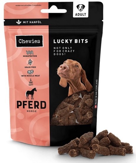 Chewies Chewies Lucky Bits Adult Konina 80g