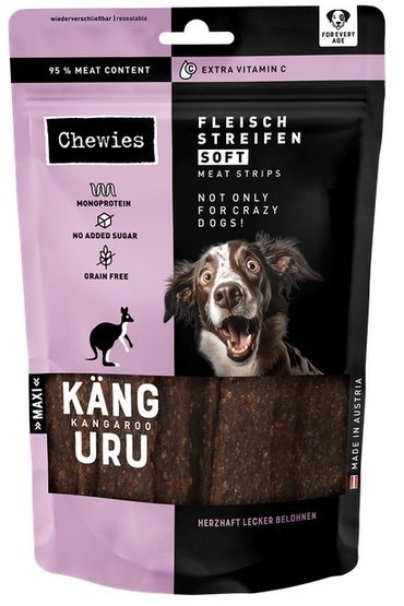 Chewies Chewies Meat Strips Soft Maxi Kangur 150g