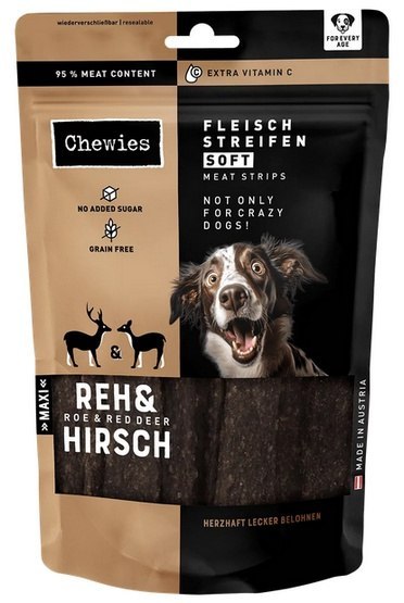 Chewies Chewies Meat Strips Soft Maxi Sarna & Jeleń 150g