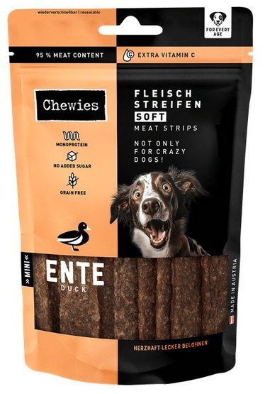 Chewies Chewies Meat Strips Soft Mini Kaczka 70g