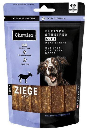 Chewies Chewies Meat Strips Soft Mini Koza 70g