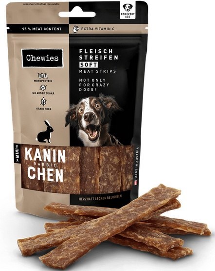 Chewies Chewies Meat Strips Soft Mini Królik 70g