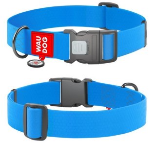 Collar Collar Waterproof Obroża wodoodporna z QR-paszportem, plastikowy fastex, XXL 35mm/46-70cm niebieska