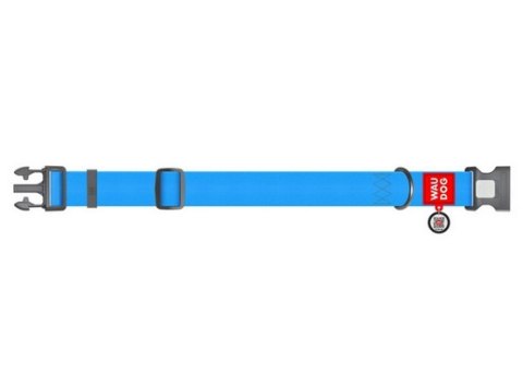 Collar Collar Waterproof Obroża wodoodporna z QR-paszportem, plastikowy fastex, XXL 35mm/46-70cm niebieska