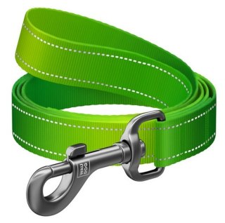 Collar Collar WauDog Nylon Mono Smycz nylonowa odblaskowa M 20mm/200cm jasnozielona