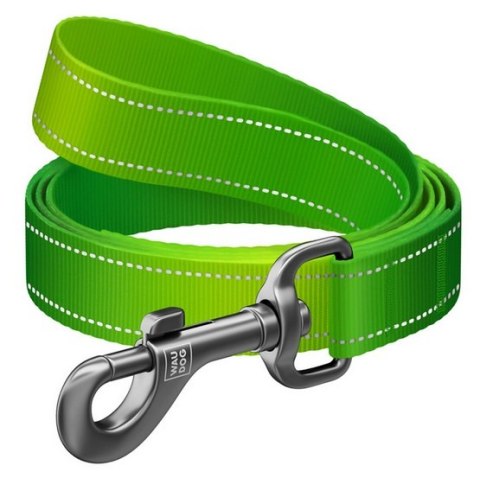 Collar Collar WauDog Nylon Mono Smycz nylonowa odblaskowa M 20mm/200cm jasnozielona